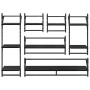 Conjunto de estantes de pared con estante 6 pcs Roble Negro en Estanterías | Comprar online en Foru.es
