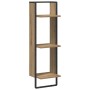 Estante de pared con estante Roble artesanal 30 x 25 x 100 cm en Estanterías | Comprar online en Foru.es