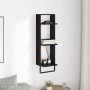 Estante de pared con estante Roble Negro 30 x 25 x 100 cm en Estanterías | Comprar online en Foru.es