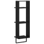 Estante de pared con estante Roble Negro 30 x 25 x 100 cm en Estanterías | Comprar online en Foru.es