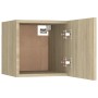 Mesitas noche 2 uds madera ingeniería roble Sonoma 30,5x30x30cm de vidaXL, Mesitas de noche - Ref: Foro24-3079716, Precio: 45...