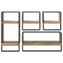 Conjunto de estantes de pared con estante 4 pcs Roble artesanal en Estanterías | Comprar online en Foru.es