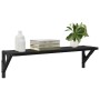 Estanterías de pared 2 pcs Roble Negro 60 x 15 x 15,5 cm en Estanterías | Comprar online en Foru.es