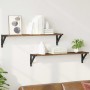 Estanterías de pared 2 pcs Madera Vieja 80 x 15 x 15,5 cm en Estanterías | Comprar online en Foru.es