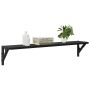 Estanterías de pared 2 pcs Roble Negro 80 x 15 x 15,5 cm en Estanterías | Comprar online en Foru.es