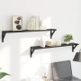 Estanterías de pared 2 pcs Roble Negro 80 x 15 x 15,5 cm en Estanterías | Comprar online en Foru.es