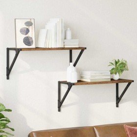Estanterías de pared 2 pcs Madera Vieja 60 x 25 x 25,5 cm en Estanterías | Comprar online en Foru.es