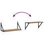 Estanterías de pared 2 pcs Roble artesanal 60 x 25 x 25,5 cm en Estanterías | Comprar online en Foru.es