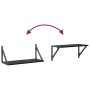 Estanterías de pared 2 pcs Roble Negro 60 x 25 x 25,5 cm en Estanterías | Comprar online en Foru.es