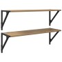 Estanterías de pared 2 pcs Roble artesanal 80 x 25 x 25,5 cm en Estanterías | Comprar online en Foru.es