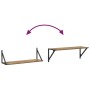 Estanterías de pared 2 pcs Roble artesanal 80 x 25 x 25,5 cm en Estanterías | Comprar online en Foru.es