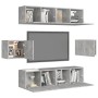 Set muebles de salón TV 6 pzas madera ingeniería gris hormigón en Muebles TV | Comprar online en Foru.es