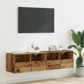 Gabinetes de pared para TV 2 pcs Madera Vieja 60 x 30 x 30 cm en Muebles TV | Comprar online en Foru.es
