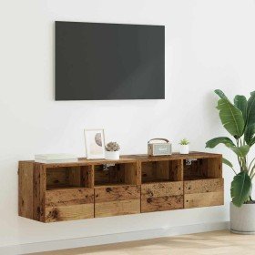 Gabinetes de pared para TV 2 pcs Madera Vieja 60 x 30 x 30 cm en Muebles TV | Comprar online en Foru.es