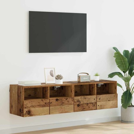 Gabinetes de pared para TV 2 pcs Madera Vieja 60 x 30 x 30 cm en Muebles TV | Comprar online en Foru.es