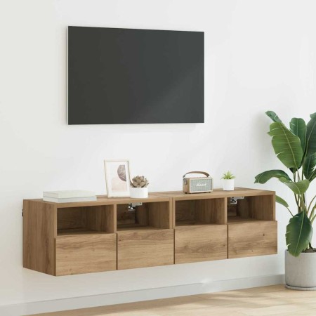 Gabinetes de pared para TV 2 pcs Roble artesanal en Muebles TV | Comprar online en Foru.es