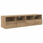 Gabinetes de pared para TV 2 pcs Roble artesanal en Muebles TV | Comprar online en Foru.es