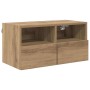Gabinetes de pared para TV 2 pcs Roble artesanal en Muebles TV | Comprar online en Foru.es