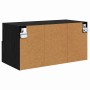 Mueble de TV Montado en la Pared Roble Negro 60 x 30 x 30 cm en Muebles TV | Comprar online en Foru.es
