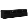 Gabinetes de pared para TV 2 pcs Roble Negro 60 x 30 x 30 cm en Muebles TV | Comprar online en Foru.es
