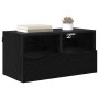 Gabinetes de pared para TV 2 pcs Roble Negro 60 x 30 x 30 cm en Muebles TV | Comprar online en Foru.es