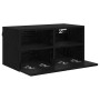 Gabinetes de pared para TV 2 pcs Roble Negro 60 x 30 x 30 cm en Muebles TV | Comprar online en Foru.es
