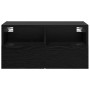 Gabinetes de pared para TV 2 pcs Roble Negro 60 x 30 x 30 cm en Muebles TV | Comprar online en Foru.es