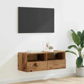 Mueble de TV Montado en la Pared Madera Vieja 80 x 30 x 30 cm en Muebles TV | Comprar online en Foru.es
