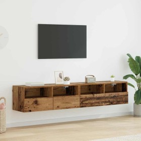 Gabinetes de pared para TV 2 pcs Madera Vieja 80 x 30 x 30 cm en Muebles TV | Comprar online en Foru.es