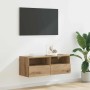 Mueble de TV Montado en la Pared Roble artesanal en Muebles TV | Comprar online en Foru.es