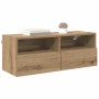 Mueble de TV Montado en la Pared Roble artesanal en Muebles TV | Comprar online en Foru.es