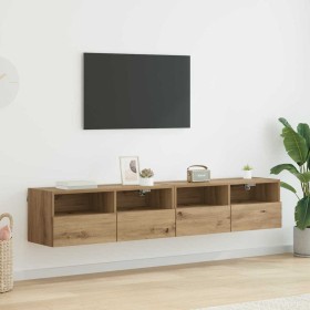 Gabinetes de pared para TV 2 pcs Roble artesanal en Muebles TV | Comprar online en Foru.es