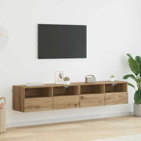 Gabinetes de pared para TV 2 pcs Roble artesanal en Muebles TV | Comprar online en Foru.es