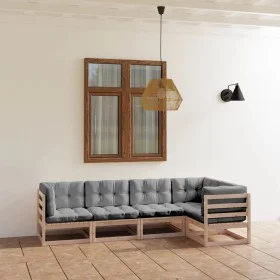5-piece garden furniture set with solid pine wood cushions by vidaXL, Garden sets - Ref: Foro24-3076604, Price: 482,84 €, Dis...