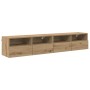 Gabinetes de pared para TV 2 pcs Roble artesanal en Muebles TV | Comprar online en Foru.es
