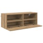 Gabinetes de pared para TV 2 pcs Roble artesanal en Muebles TV | Comprar online en Foru.es