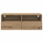 Gabinetes de pared para TV 2 pcs Roble artesanal en Muebles TV | Comprar online en Foru.es