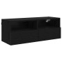 Gabinetes de pared para TV 2 pcs Roble Negro 80 x 30 x 30 cm en Muebles TV | Comprar online en Foru.es