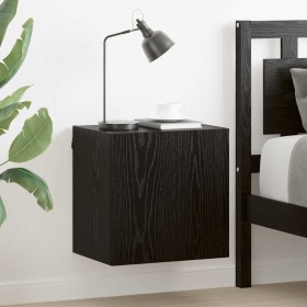 Mueble de TV Montado en la Pared Roble Negro 40,5x30x40cm en Muebles TV | Comprar online en Foru.es