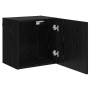 Mueble de TV Montado en la Pared Roble Negro 40,5x30x40cm en Muebles TV | Comprar online en Foru.es