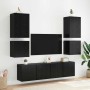 Gabinetes de pared para TV 2 pcs Roble Negro 40,5x30x40cm en Muebles TV | Comprar online en Foru.es
