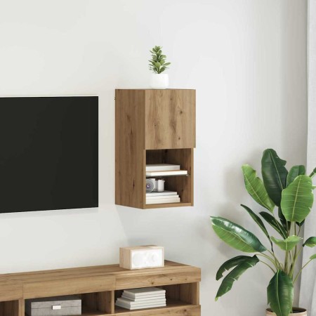 Mueble de TV Montado en la Pared Roble artesanal en Muebles TV | Comprar online en Foru.es