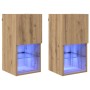 Gabinetes para TV Montados en la Pared 2 pcs Roble artesanal en Muebles TV | Comprar online en Foru.es