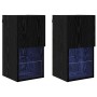 Gabinetes para TV Montados en la Pared 2 pcs Roble Negro en Muebles TV | Comprar online en Foru.es