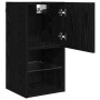 Gabinetes para TV Montados en la Pared 2 pcs Roble Negro en Muebles TV | Comprar online en Foru.es