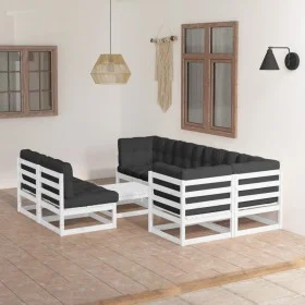 Muebles de jardín 8 pzas y cojines madera maciza pino de vidaXL, Conjuntos de jardín - Ref: Foro24-3076660, Precio: 717,55 €,...
