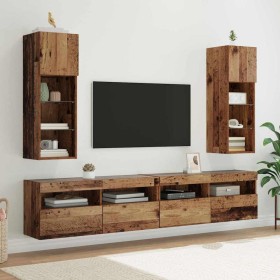 Gabinetes para TV Montados en la Pared 2 pcs Madera Vieja en Muebles TV | Comprar online en Foru.es