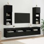Mueble de TV Montado en la Pared Roble Negro 30,5 x 30 x 90 cm en Muebles TV | Comprar online en Foru.es