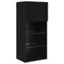 Gabinetes para TV Montados en la Pared 2 pcs Roble Negro en Muebles TV | Comprar online en Foru.es