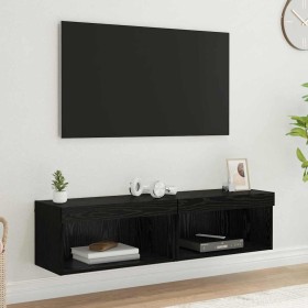 Muebles para TV 2 pcs Roble Negro 60 x 30 x 30 cm en Muebles TV | Comprar online en Foru.es